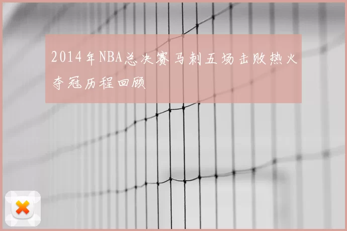 2014年NBA总决赛马刺五场击败热火夺冠历程回顾