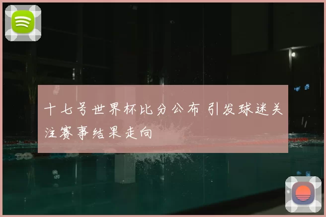 十七号世界杯比分公布 引发球迷关注赛事结果走向