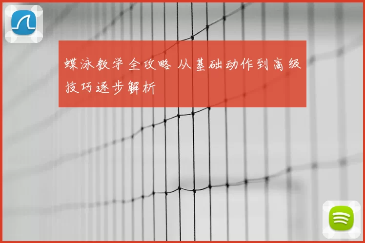 蝶泳教学全攻略 从基础动作到高级技巧逐步解析